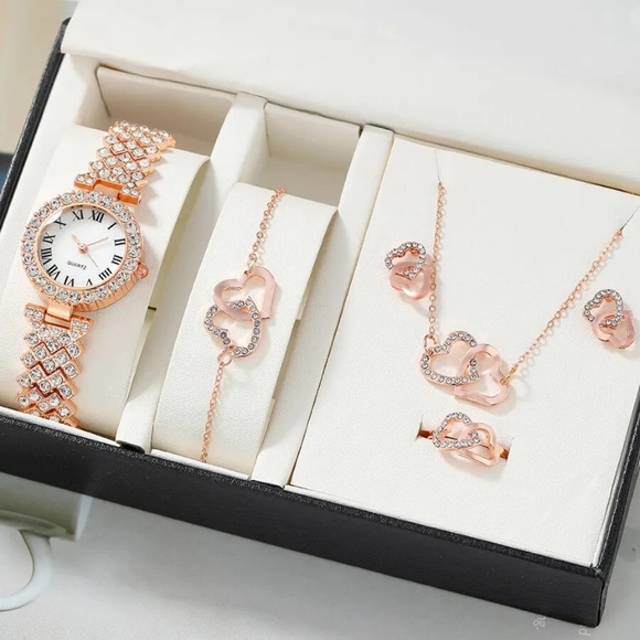 Gorgeous lux full crystal watch set - Picture 3 of 3